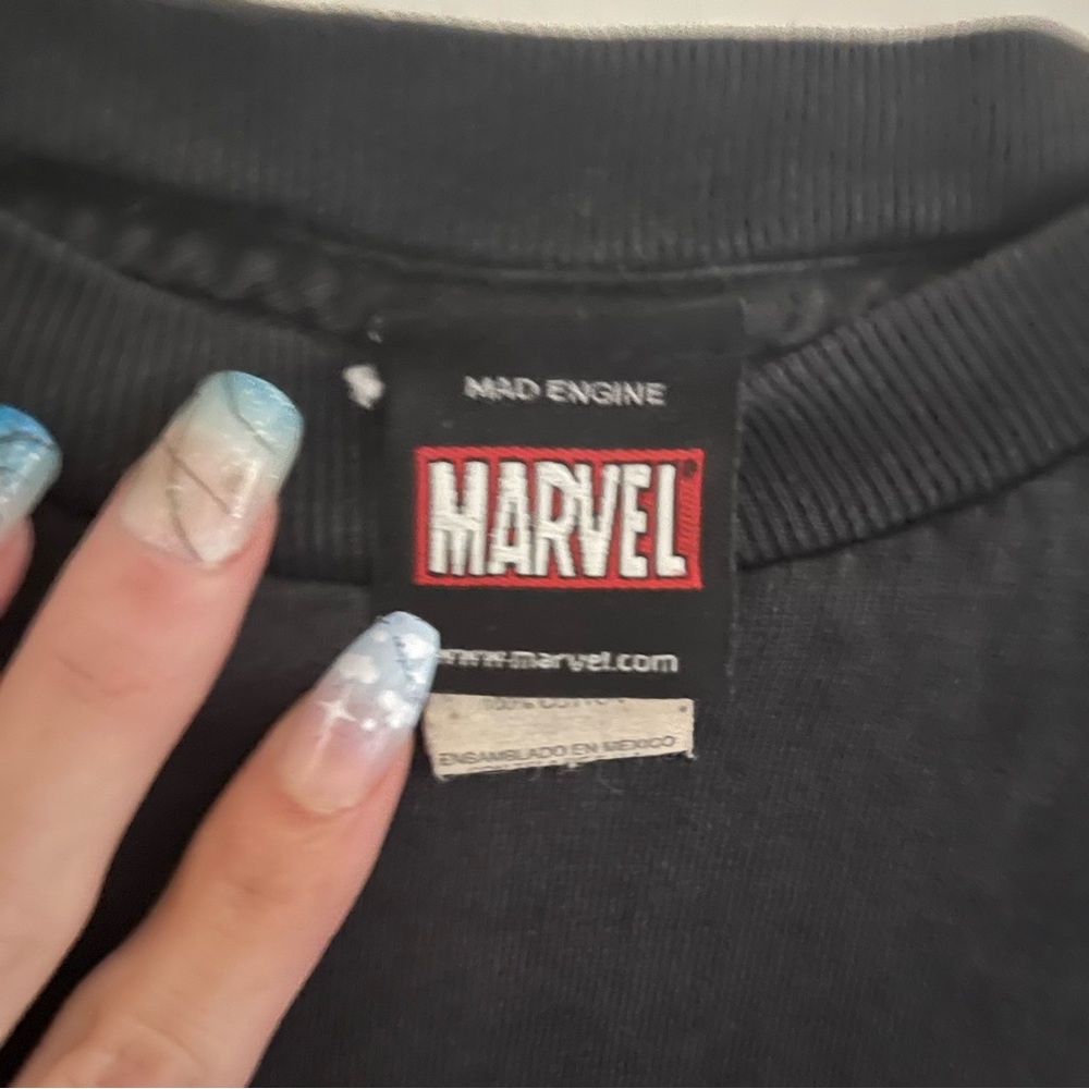 Marvel Mad Engine Shirt Mens Large Black Short Sleeve Captain America Graphic - Picture 5 of 10